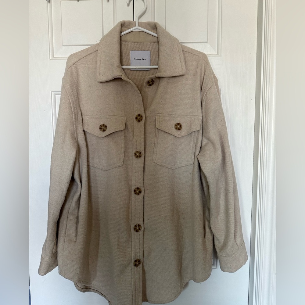 ‼️ Blue notes cream shacket  (included in BOGO 50% off)
